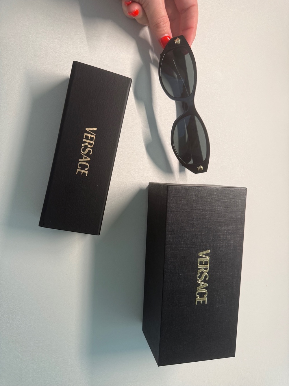 New Versace Sunglasses with Gold Medusa Detail